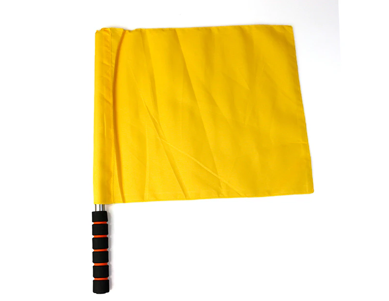 Linesman Flag Easy-Grip High-visibility Portable 4 Colors Soccer Referee Flag for Football  Yellow