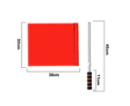 Linesman Flag Easy-Grip High-visibility Portable 4 Colors Soccer Referee Flag for Football  Red