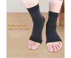 1 Pair Plantar Fasciitis Socks Arch Support Soft Breathable Nylon High Elastic Compression Foot Sleeve for Men Black