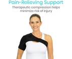 Shoulder Stabilization Support - For Rotator Cuff Injuries, Arthritis, Sprains, Dislocations, Joint Pain Relief (Black)