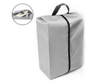 2 Pack Shoe Storage Organizer Bags Set, Waterproof Nylon Fabric-Sturdy - Grey