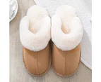 Womens Slipper Memory Foam Fluffy Soft Warm Slip On House Slippers - Khaki