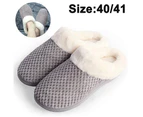 Women's Soft Memory Foam House Slippers Comfort Warm Slip on House - Gray