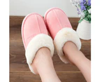 Womens Slipper Memory Foam Fluffy Soft Warm Slip On House Slippers - Pink