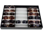 18 pcs Sunglasses Organizer Eyewear Display Storage Case Tray$Glasses Tray Sunglasses Display Case - 18 Slots Eyeglass Organizer Box Eyewear Holder Sunglas