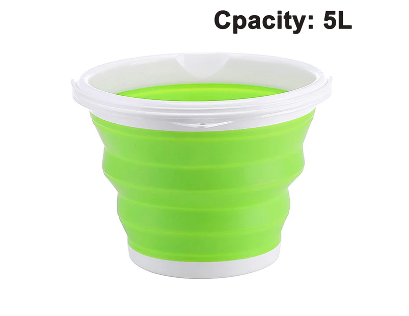 Collapsible Bucket with Handle Foldable Beach Toys Container