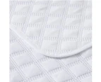 Charlie 3 Pce Lightly Quilted Polyester Embossed Coverlet Set Queen/King - White