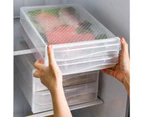 Household Drawer Dumpling Box Refrigerator Storage Box, Specification: Double Layer