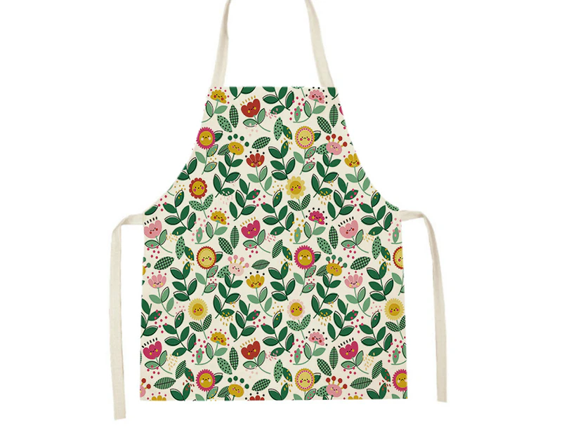 Adjustable Neck Kitchen Apron with Visible Center Pocket and Long Ties | 100% Cotton