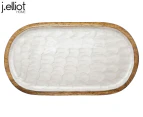 J.Elliot Home 36x20cm Como Oval Serving Tray - Pearl/Natural