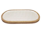 J.Elliot Home 36x20cm Como Oval Serving Tray - Pearl/Natural