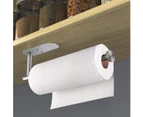Adhesive Paper Towel Holder Under Cabinet Mount, Wall Mounted Paper Towel Roll Holder for Kitchen Paper Towel, SUS304 Stainless Steel