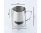 600ml Milk Frothing Thermometer Espresso Coffee Pitcher Stainless Steel Jug