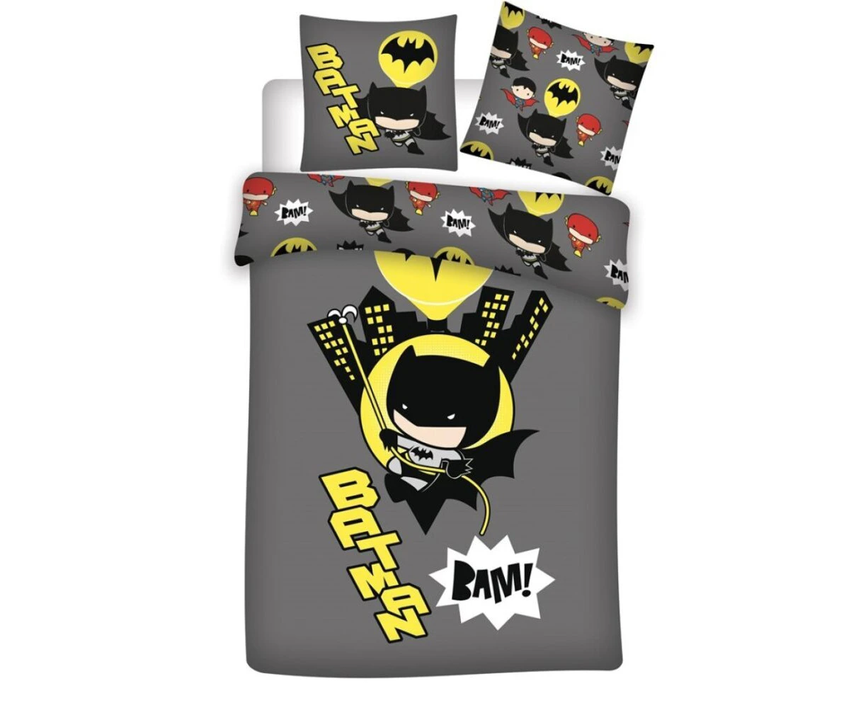 Batman Bam Polyester Quilt Cover Set - Single Bed Size