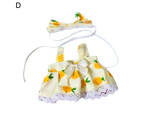 Doll Hairband Multifunctional Ornamental Comfortable to Touch Doll Rainbow Unicorn Skirt Shirt Set for Home  D