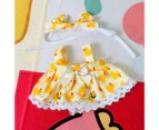 Doll Hairband Multifunctional Ornamental Comfortable to Touch Doll Rainbow Unicorn Skirt Shirt Set for Home  C