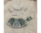 1Set Doll Tie Lovely Eye-catching Lightweight Doll JK Shirt Skirt Tie for Kids  Green
