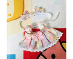 Doll Hairband Multifunctional Ornamental Comfortable to Touch Doll Rainbow Unicorn Skirt Shirt Set for Home  A
