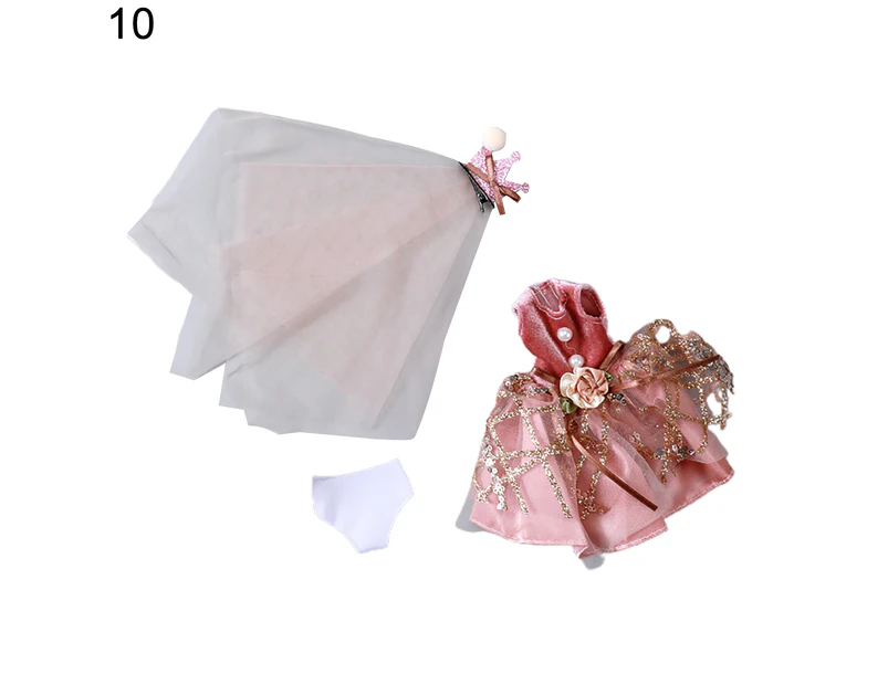 1Set 1/6 Doll Outfits Fine Workmanship Comfortable to Touch Fashionable Doll Tops Pants Set for Children Development 10