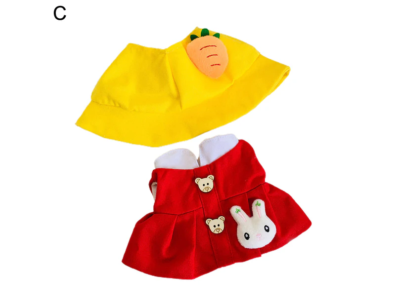 1Set  Doll Skirt Multifunctional Delicate Comfortable to Touch Doll Hairband Skirt Outfit for Home  C