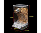 Automatic Budgie Cockatiel Parrot Feeder Pet Bird Cage Seed Feeding Stand Container Box Bowl Acrylic