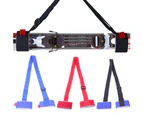 Adjustable Nylon Ski Board Fixed Strap Shoulder Pole Carrier Lash Holder Sling Black