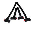 Adjustable Nylon Ski Board Fixed Strap Shoulder Pole Carrier Lash Holder Sling Black