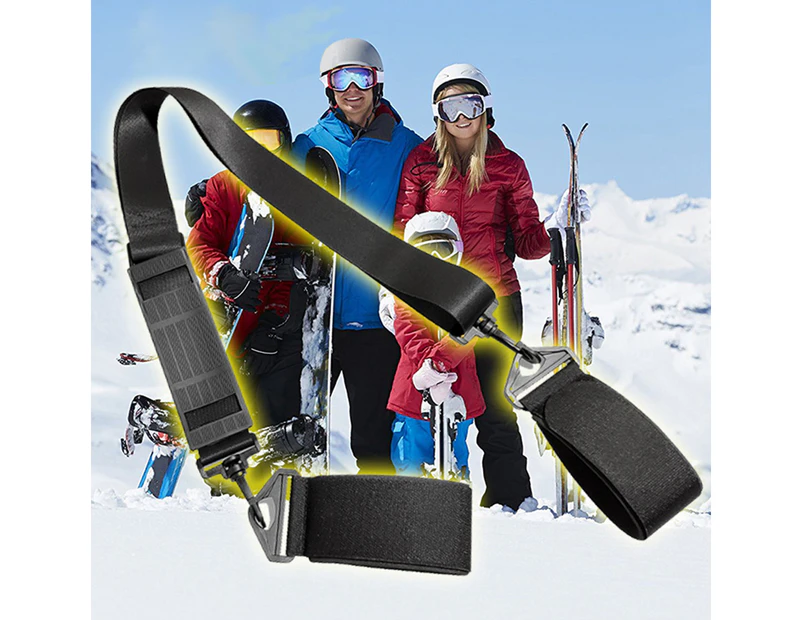 Adjustable Winter Snowboard Skiing Pole Fixing Strap Shoulder Hand Carrier Lash
