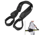 Strap Adjustable Multipurpose Webbing Ski Carry Sling Strap for Snowboard Black