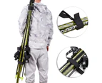 Skis Backpack Carrier Wear Resistant Strong Load-bearing Capacity Accessory Skis Poles Backpack Carrier for Outdoor Black
