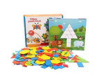 250Pcs Tangram Shapes Wooden Blocks Puzzles Fun Learning Toys for Ages 3 to 6
