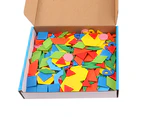 250Pcs Tangram Shapes Wooden Blocks Puzzles Fun Learning Toys for Ages 3 to 6