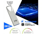 2Pcs USB3.0 Flash Drives Metal Portable Memory Stick U Disk Storage 2TB