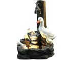 Outdoor Ornaments, Garden Statue, Resin Garden Decor, Animal Sculpture, Patio Fountain Decor, Duck Family Bath Statue