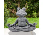 Meditation Statue Zen Yoga Decoration Character Resin Meditation Yoga Decoration, Feng Shui Decoration Sculpture, Crafts(Frog)