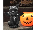 4 Pcs Cute Black Cat Gnome, Cat Halloween Decorations Lawn Gnome Ornament Resin Desktop Ornament Funny Outdoor Garden Statue Figurine