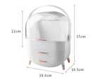 Cosmetic Skin Care Product Storage Box Bedroom Furniture Storage Box(White)
