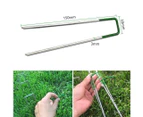 Elora Artificial Grass Pins 100pcs U Tent Pegs Synthetic Fake Lawn Weedmat Turf Fastening