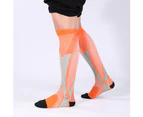 Outdoor Running Sports Breathable Nurses Athletic Compression Calf High Socks Blue