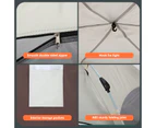 4 Man Beach Tent Shelter Camping Pop Up Instant Dome Family Shade Hiking Sun Rain Picnic Outdoor 240x240x135cm Creamy White