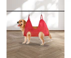 Small & Medium Pet Grooming Polyester Hanging Hammock, Size： M(Red)