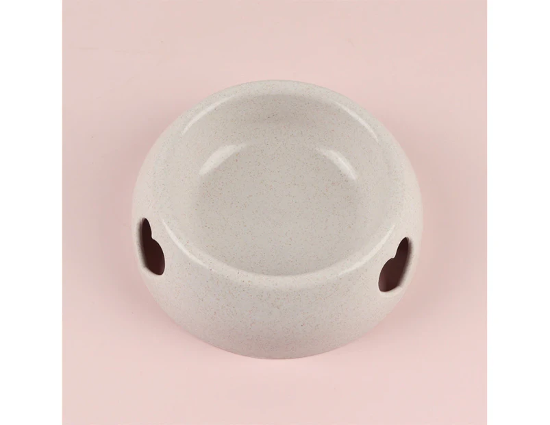 3 PCS Dog Bowls Plastic Love Single Bowl Pet Bowl Cat Food Bowl Small(Gray)