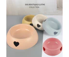 3 PCS Dog Bowls Plastic Love Single Bowl Pet Bowl Cat Food Bowl Small(Blue)