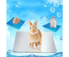 2 PCS 25x21cm Pet Hamster Summer Cooling Board Rabbit Guinea Pigs Cooling Aluminum Plate