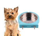 Stainless Steel Pet Bowl Hanging Bowl Anti-Overturning Dog Cat Bowl Feeder, Specification: Small (Green)