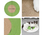 Pet Cat Litter Cotton Thread Woven Cat Grinding Claw Mattress Cool Cat Scratching Blanket(Pink)
