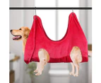 Cat And Dog Hammock Pet Nail Trim Thickening Grooming Hammock, Size: Small  25cm(Red)