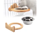 Pets Freely Adjustable Hanging Cage Bowl, Specification: Stainless Steel Bowl Cat Head