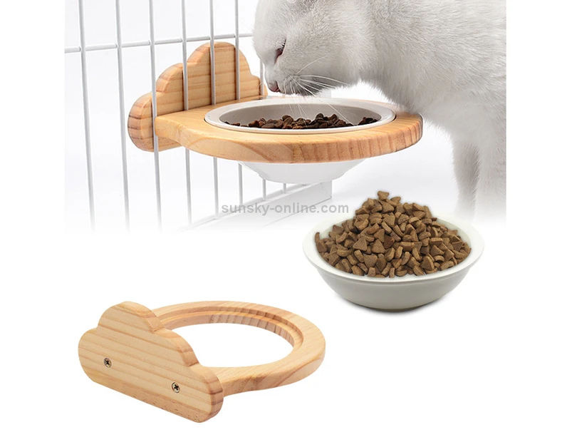 Pets Freely Adjustable Hanging Cage Bowl, Specification: Porcelain bowl  Bowl Cloud
