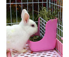 2 In 1 Rabbit Food Basin Frame Fixed Guinea Pig Food Box(Pink)